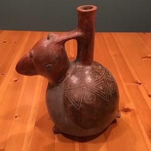 VINTAGE WHISTLING CALIMA BIRD ZOOMORPHIC VESSEL